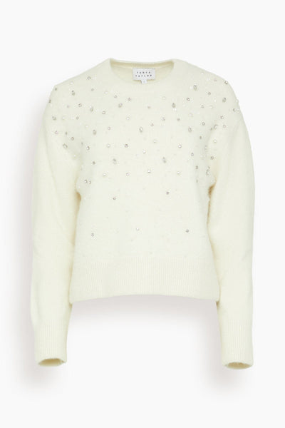 Lexia Embellished Sweater in Cream