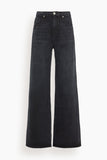 Brandon Maxwell The Callan Wide Leg Pant in Vintage Black