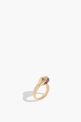 Ruby Red Delicious Forbidden Fruit Ring in 18k Yellow Gold