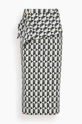 Eloise Skirt in Ecru and Black