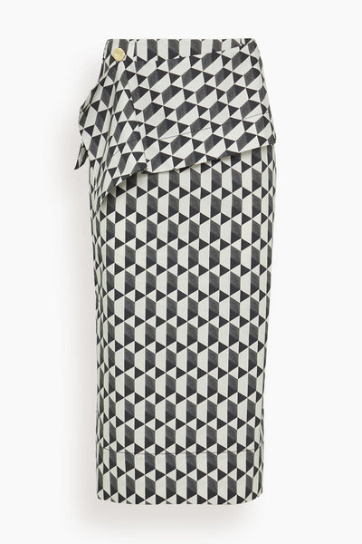 Eloise Skirt in Ecru and Black