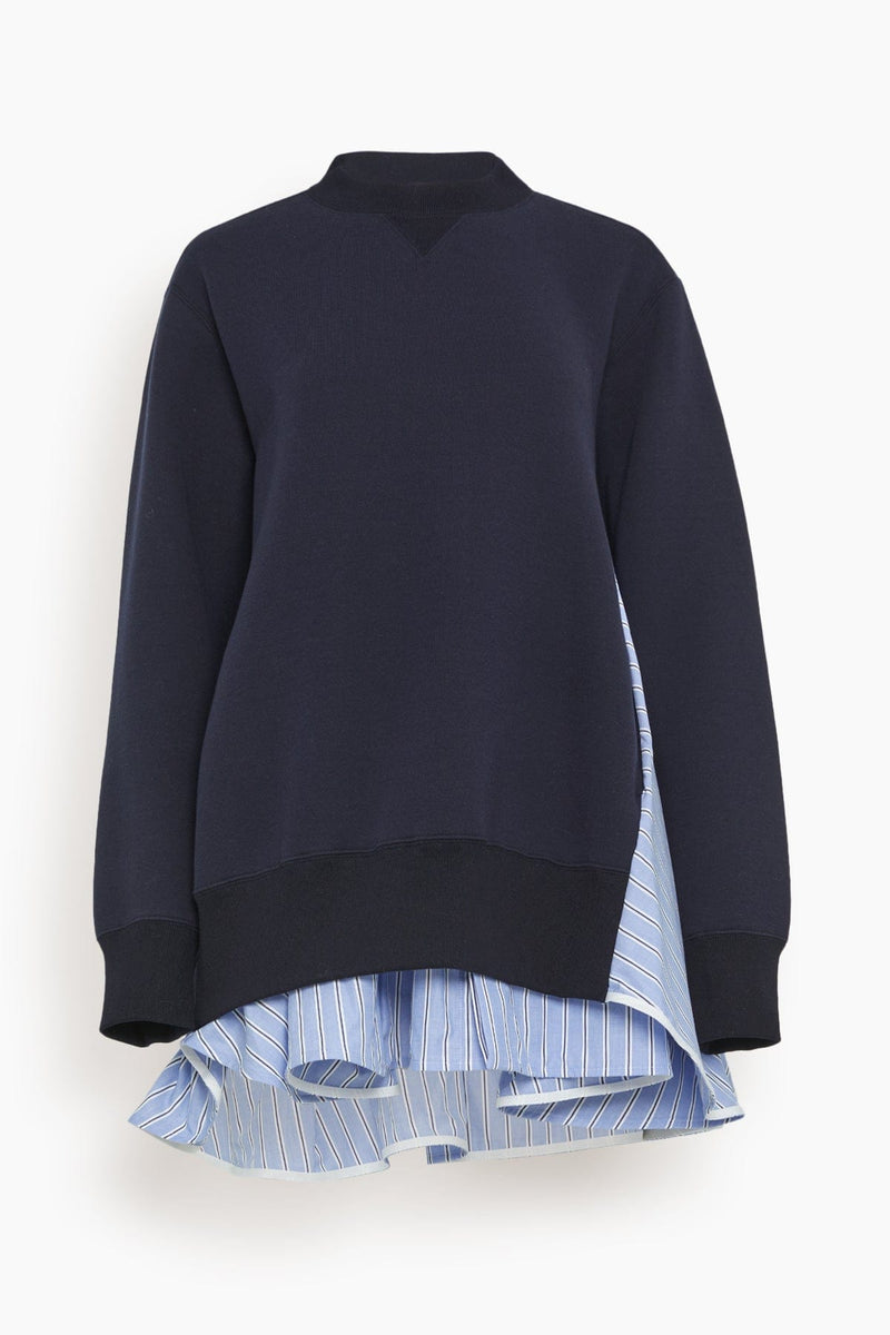 Sacai Sponge Sweat Pullover in Navy – Hampden Clothing