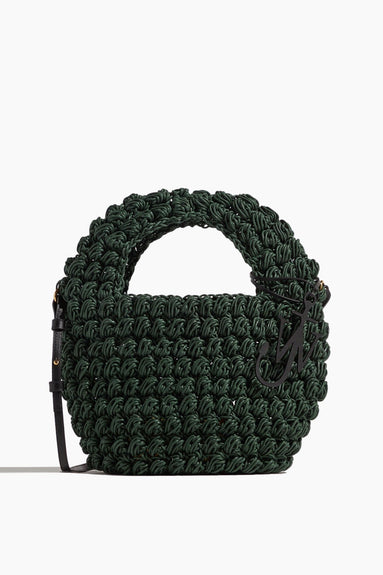 JW Anderson Top Handle Bags Popcorn Basket in Hunter Green