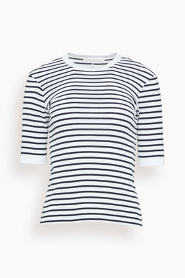 Baby Tee in Navy/White Stripe