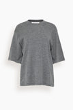 Rohe Oversized Soft Merino T-Shirt in Mid Grey Melange
