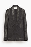 Forte Forte Broderie Anglaise Embroidery Jacket in Noir
