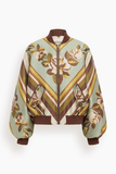Alemais La Rosa Jacquard Bomber Jacket in Multi