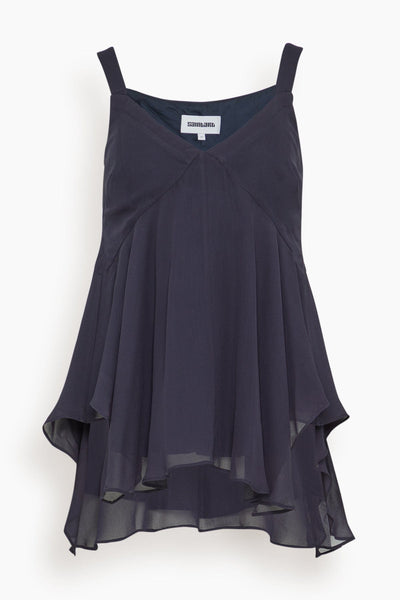 Raina Handkerchief Top in Navy