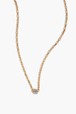 ivi Aurelia Mini Signet Charm Necklace in Yellow Gold