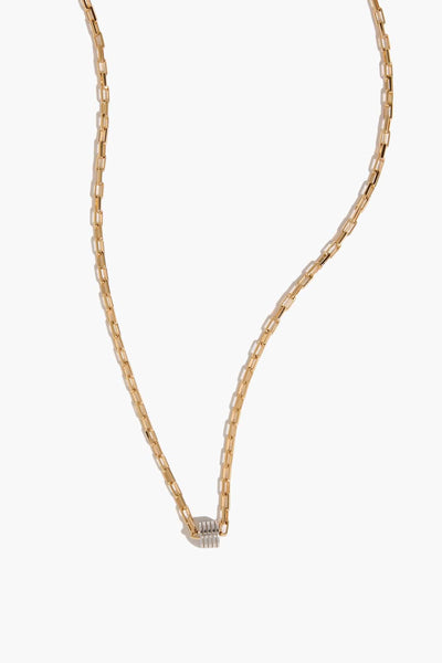 Aurelia Mini Signet Charm Necklace in Yellow Gold
