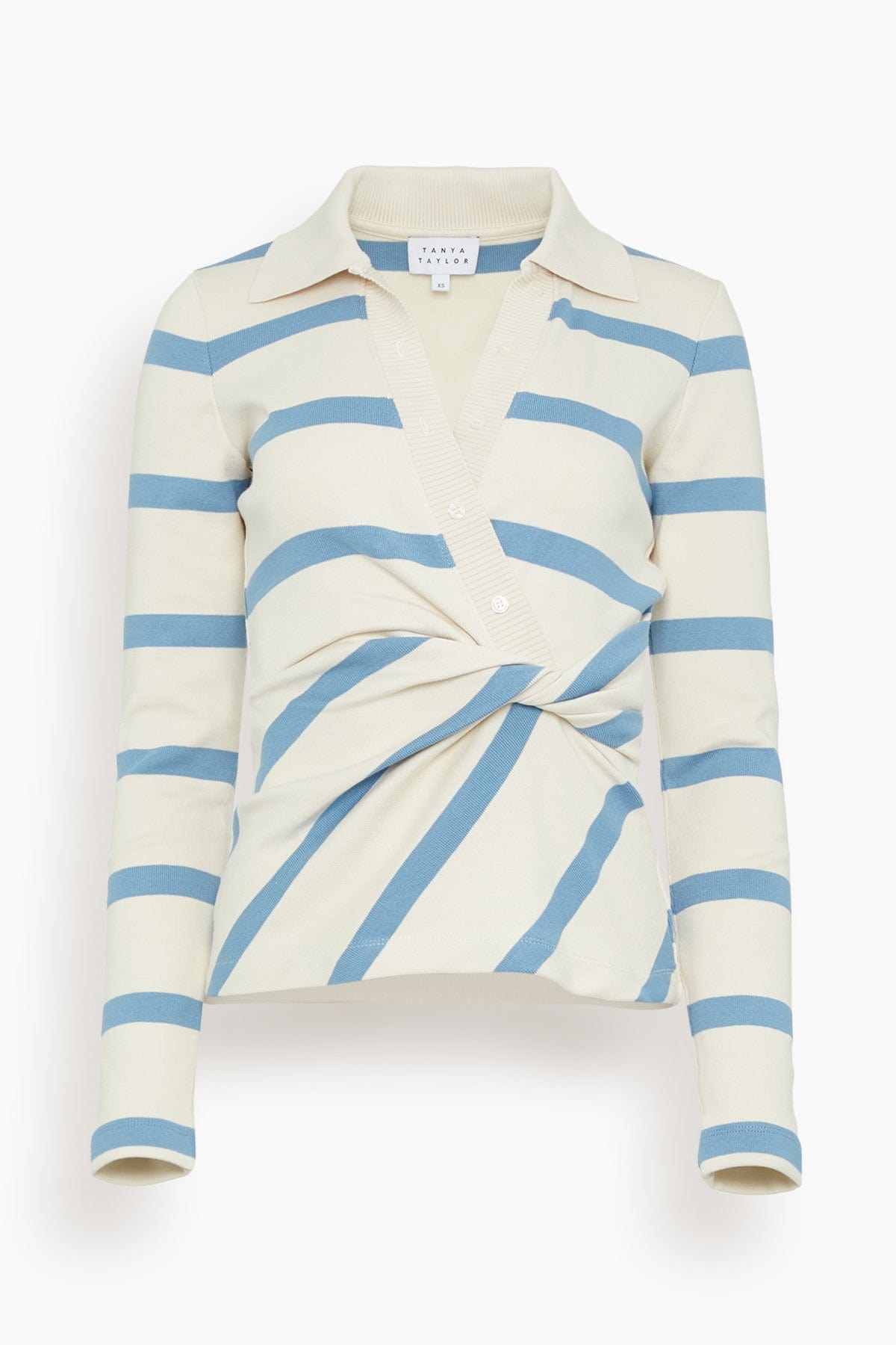 Tanya Taylor Tops Ellicot Top in Cream/Blue Bird Wide Stripe Tanya Taylor Ellicot Top in Cream/Blue Bird Wide Stripe