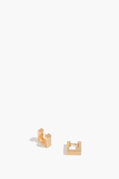 Mini Narrow Aurelia Hoops in Yellow Gold