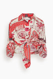 Isabel Marant Tops Nathy Top in Red/Ecru Isabel Marant Nathy Top in Red/Ecru