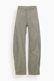 Tibi Reactive Garment Dyed Stretch Twill Sid Pant in Pewter