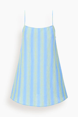 Laura Linen Mini Dress in Seaport Stripe