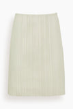 Rohe Skirts Plisse Leather Skirt in Chalk Plisse Leather Skirt in Chalk