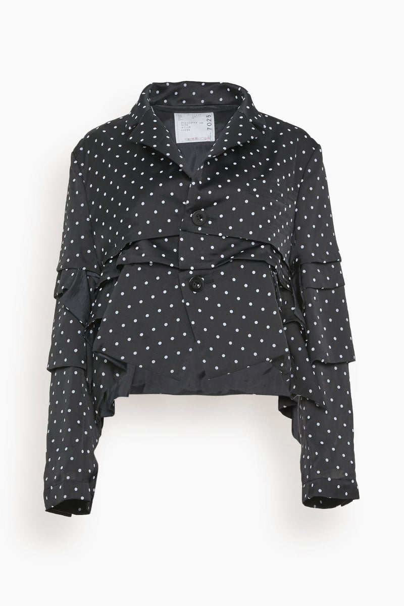 Sacai Polka Dot Flock Print Shirt