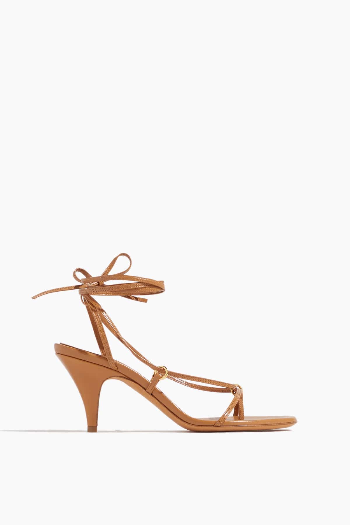 Khaite Strappy Heels Marion Strappy Sandal in Nougat