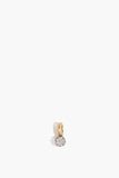 Stoned Fine Jewelry Collet 1 Carat Diamond Charm in 18k Yellow and Blackened Gold