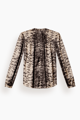 Laraya Silk Top in Beige