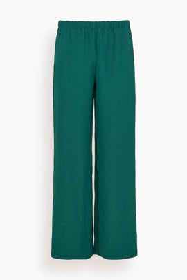Wide Leg Pull On Pant in Emerald