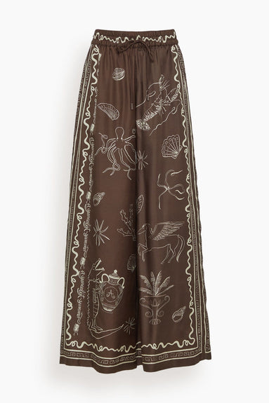 Alemais Pants Sammy Silk Pant in Chocolate Alemais Sammy Silk Pant in Chocolate