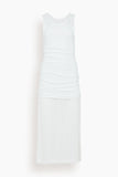 Bite Studios Dresses Romana Layered Tank Dress in White Romana Layered Tank Dress in White