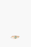 Stoned Fine Jewelry Paraíba Tourmaline Button Back Pinky Ring in 18k Yellow Gold