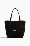 Little Liffner Top Handle Bags Sprout Mini Tote in Black Suede