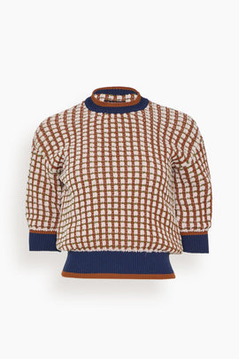 Boxy Short Sleeve Crewneck Sweater in Quartz