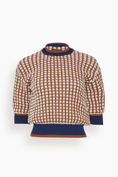 Boxy Short Sleeve Crewneck Sweater in Quartz