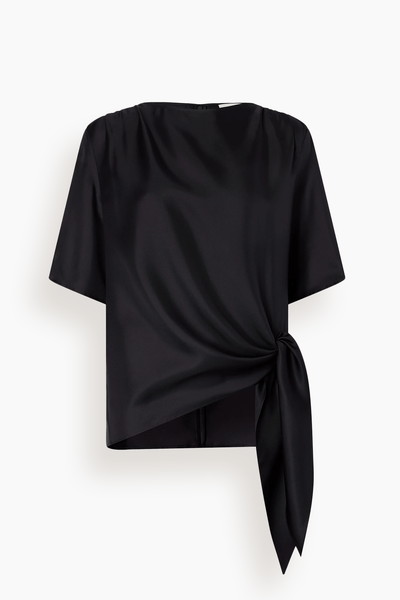 Mano Knotted Blouse in Black