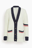 Askk NY Sweaters Varsity Cardigan in Ivory Askk NY Varsity Cardigan in Ivory