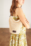Staud Lani Raffia Bucket Bag in Natural