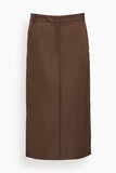 Tibi Eco Nylon Midi Trouser Skirt in Brown