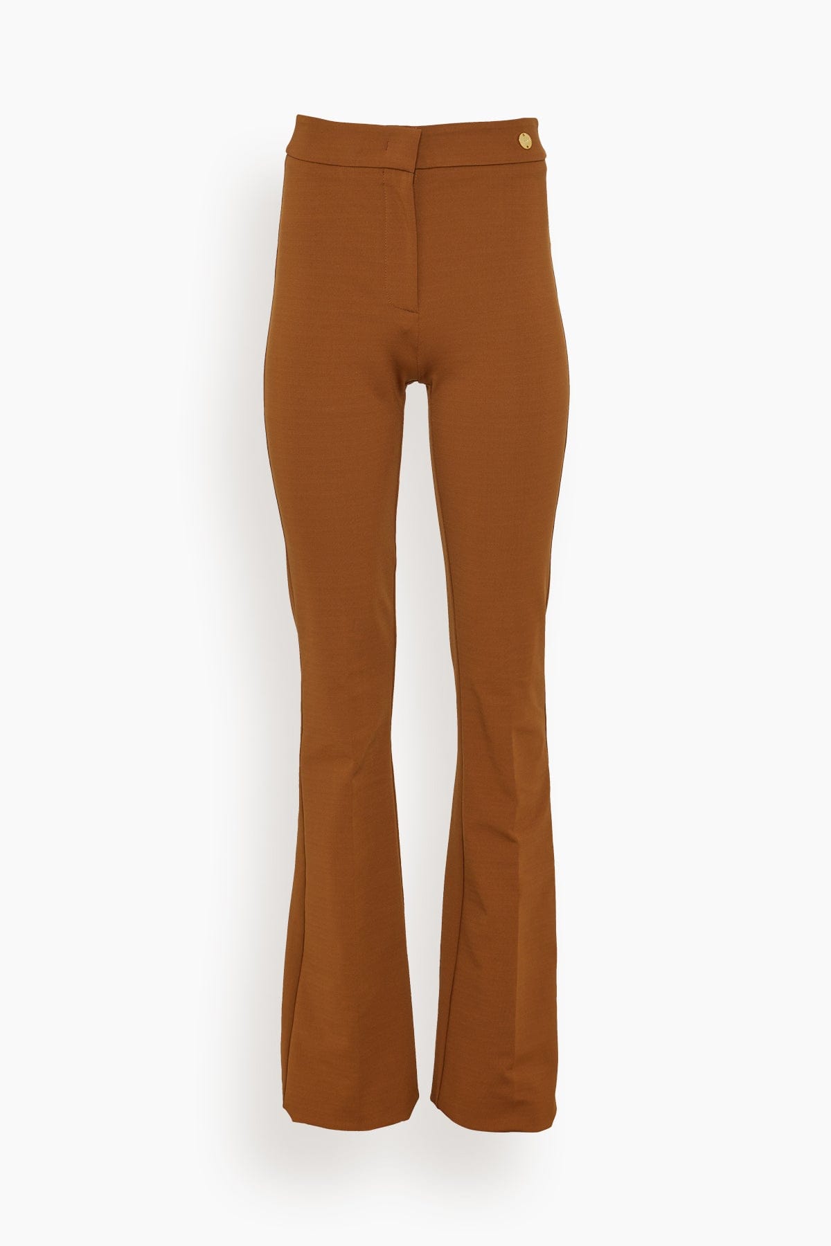 Callas Milano Unclassified Danae Stretch High Waisted Fit and Flare Trouser in Caramel Brown