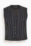 Nili Lotan Tops Angelina Vest in Black Pinstripes Angelina Vest in Black Pinstripes