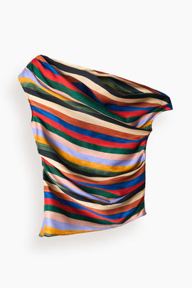Phare Silk Top in Artist Stripe