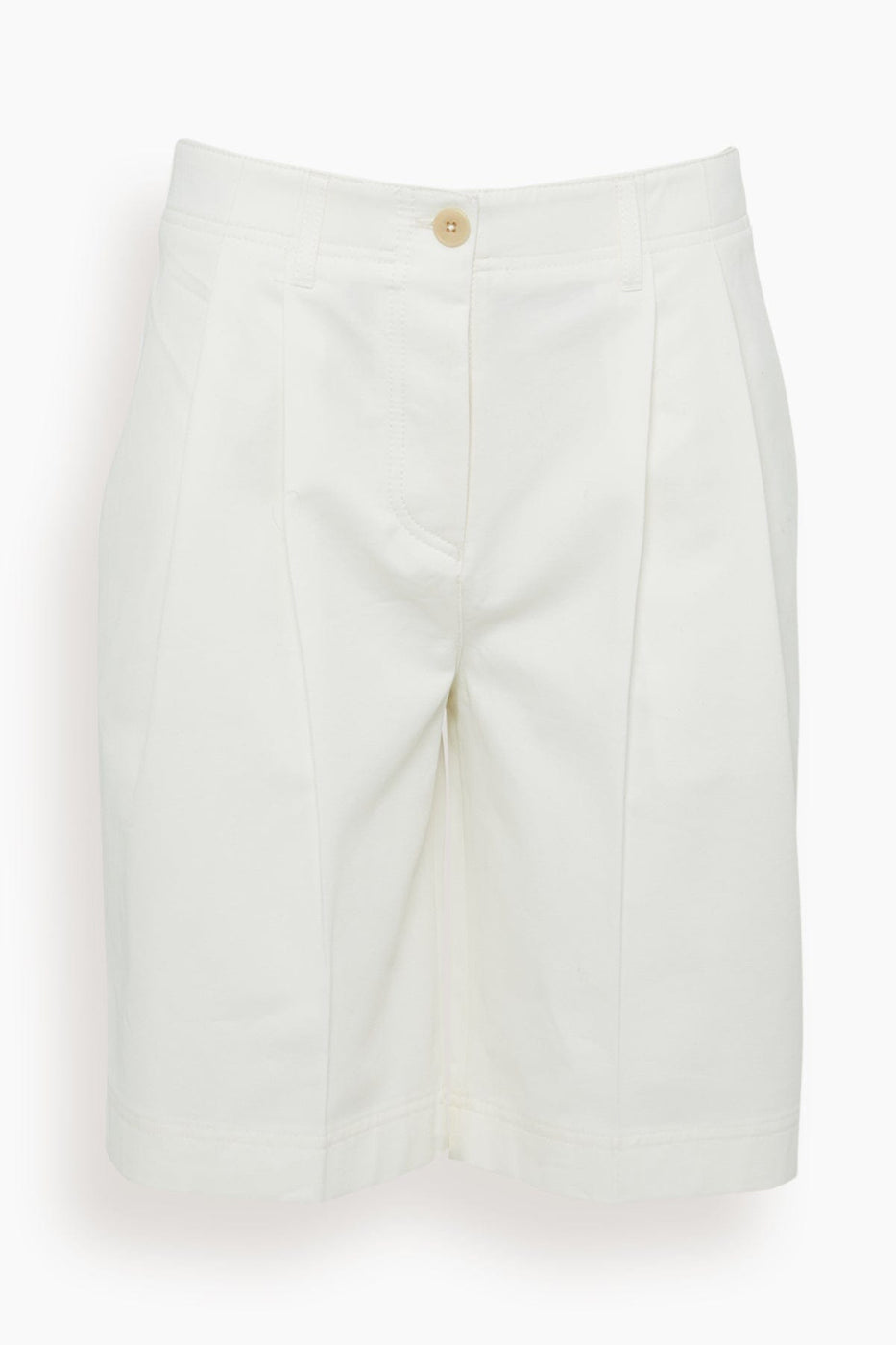 Toteme Shorts Relaxed Twill Shorts in White