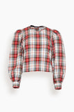 Hunter Bell Lottie Top in Carlyle Plaid