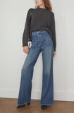 Nili Lotan Sweaters Haisley Sweater in Dark Charcoal Nili Lotan Haisley Sweater in Dark Charcoal