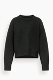 Loulou de Saison Breha Sweater with Piping in Charcoal