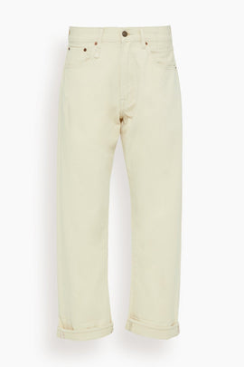 Cuffed X-BF Jean in Bone White Selvedge