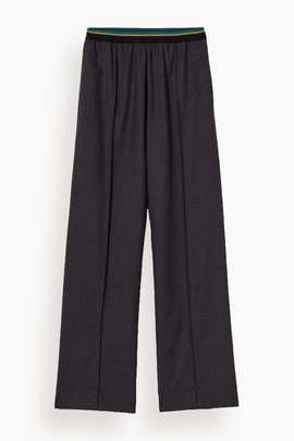 Trousers in Melange Black/White