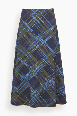 Thea Skirt in Maritime Blue/Army Multi