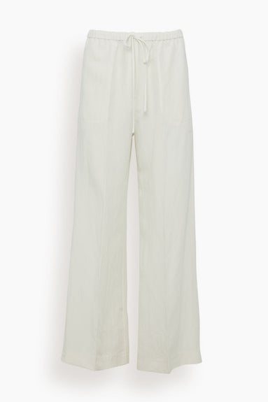 Toteme Pants Fluid Drawstring Trousers in Off White