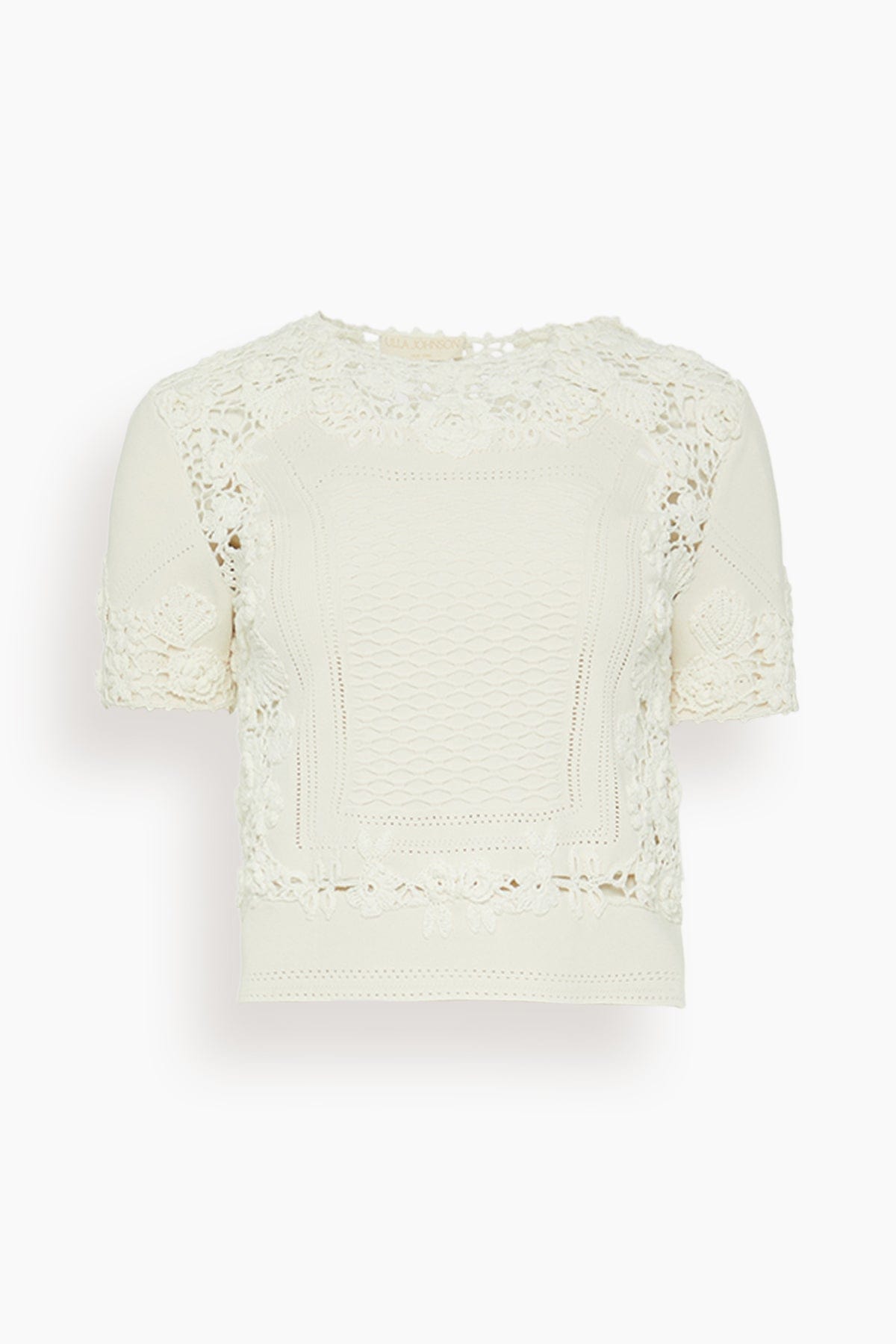 Ulla Johnson Stella Short Sleeve Knit Top in Pristine