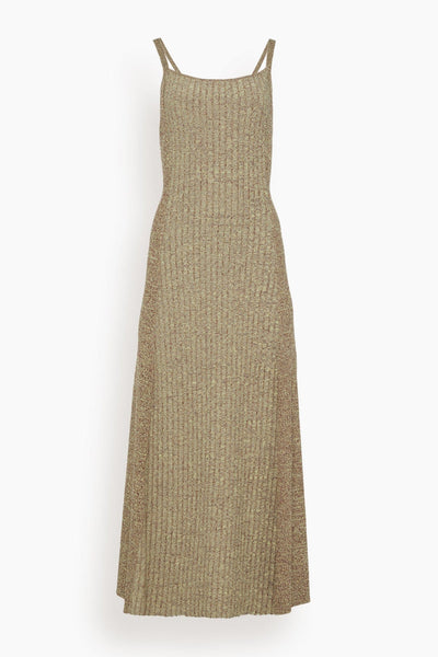 Melange Knit Maxi Dress in Brandy Brown
