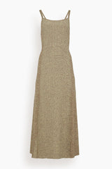 Ganni Melange Knit Maxi Dress in Brandy Brown – Hampden Clothing