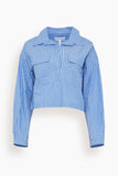 Apiece Apart Tops Cropped Kava Top in Blue and Cream Stripe Apiece Apart Cropped Kava Top in Blue and Cream Stripe